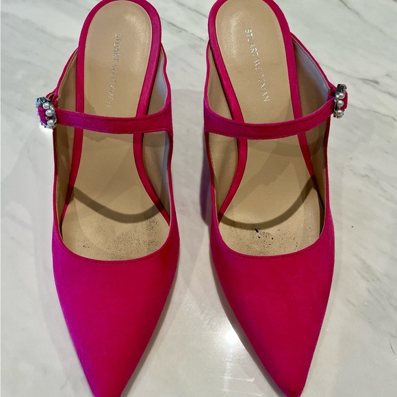 Stuart Weitzman Polar Cozy Lug Suede Mule